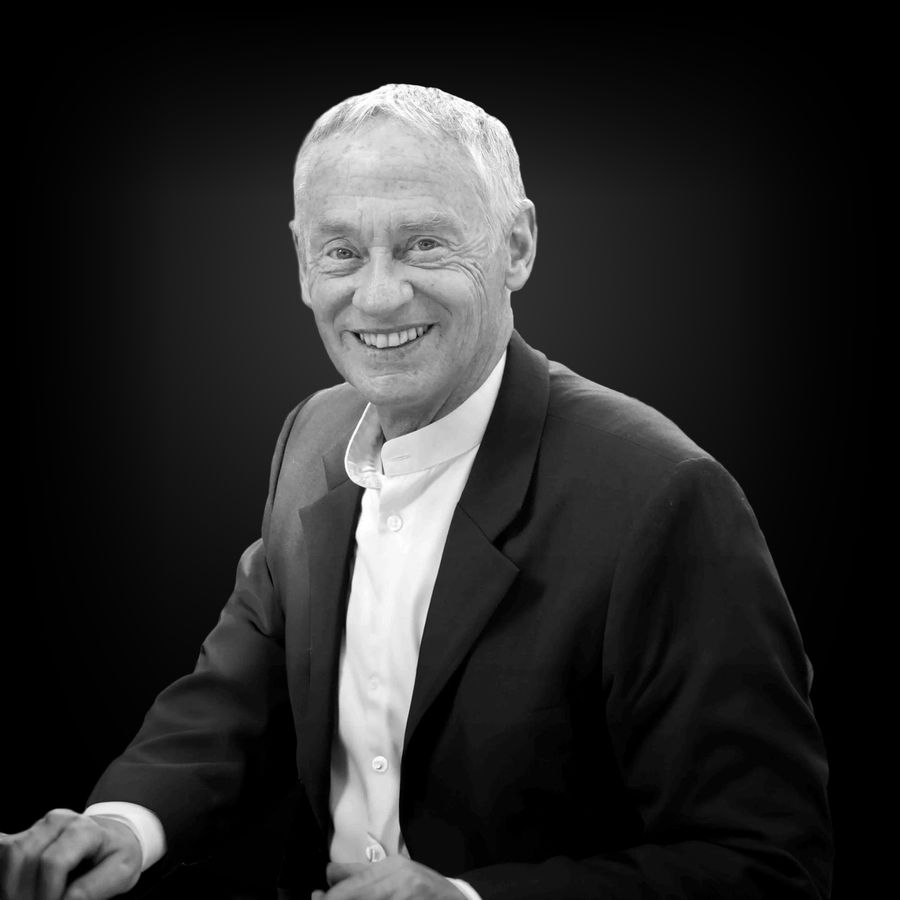 Professor Ian Ryder, black and white portrait
